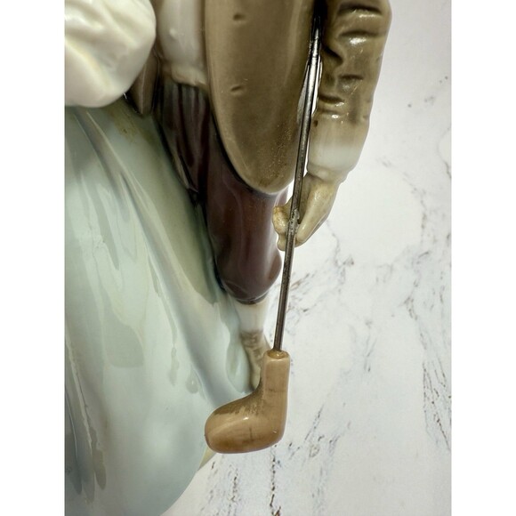 Vintage Ardalt Japan Golfers Couple Music Figurine, Romantic Golf Scene - Picture 10 of 14